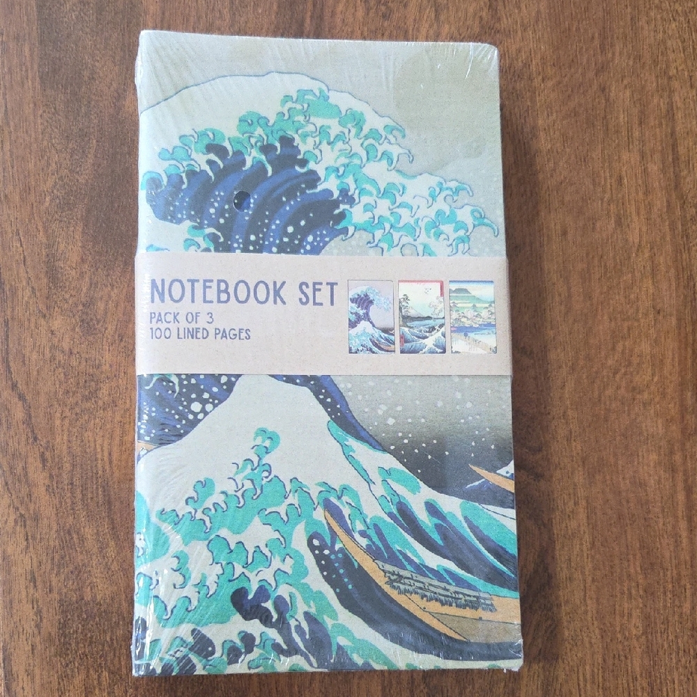 Wave Design Notebook Set - Pack of 3